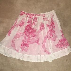 Anthro Odille floral skirt
